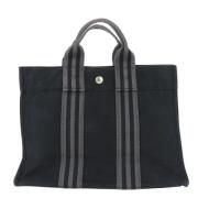 Hermès Vintage Pre-owned Canvas handvskor Black, Dam