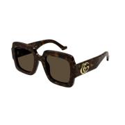 Gucci Stiliga solglasögon med bruna linser Brown, Dam