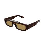 Gucci Stiliga Havana Gula Solglasögon Brown, Unisex