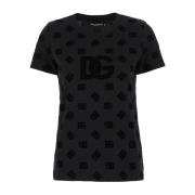 Dolce & Gabbana Casual Bomull T-shirt för Män Black, Dam