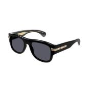 Gucci Stiliga svarta solglasögon med gråa linser Black, Unisex
