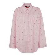 Rotate Birger Christensen Stilfull Oversized Skjorta Pink, Dam