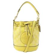 Coach Pre-owned Pre-owned Canvas handvskor Yellow, Dam