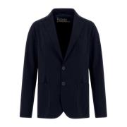 Herno Lättvikts Scuba Blazer Otvättad Blue, Herr