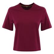 K-Way Bomull Jersey T-shirt med Sidslitsar Purple, Dam