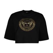 Versace Medusa T-shirt Svart Kortärmad Black, Dam