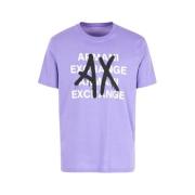Armani Exchange Stilren T-shirt för Män Purple, Herr