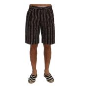 Dolce & Gabbana Randig Hamp Casual Shorts Multicolor, Herr