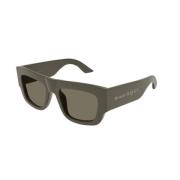 Alexander McQueen Bruna solglasögon med bruna linser Brown, Unisex