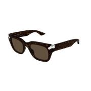 Alexander McQueen Brun Havana Solglasögon Am0439S 003 Brown, Unisex