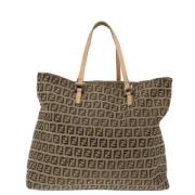 Fendi Vintage Pre-owned Canvas shoppers Beige, Dam