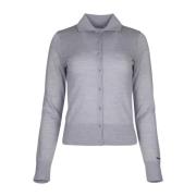 Calvin Klein Merino Wool Knapp Cardigan Gray, Dam