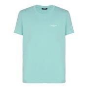 Balmain Paris flockad kortärmad T-shirt Blue, Herr