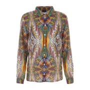 Etro Stilig Tryckt Bomullsskjorta Multicolor, Dam