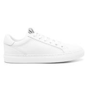 Brunello Cucinelli Kedja-dekorerade Vita Lädersneakers White, Dam