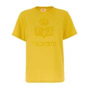 Isabel Marant Étoile Avslappnad Bomull T-shirt Yellow, Dam