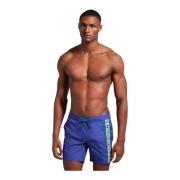 Bikkembergs Sidologo Badshorts - Multifärgad Blue, Herr