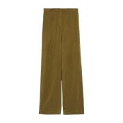 Max Mara Studio Elegant Satinbyxor Green, Dam