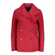 Gant Röd Bomulls Sportsjacka med Logo Red, Dam