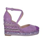 ALMA EN PENA Rhinestone Kil Sandal Purple, Dam