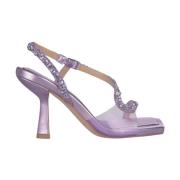 Alma EN Pena Högklackad sandal med strassremsa Purple, Dam
