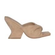 Alma EN Pena Sandal med böjd klack Beige, Dam