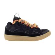 Lanvin Svarta Sneakers Snörning Gummisula Black, Herr