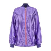 Khrisjoy Oversize Lila Polyester Sweatshirt Purple, Dam