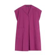 Max Mara Weekend Chic Polo Style Cotton Dress Purple, Dam