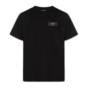 Balmain T-shirt med patch Black, Herr