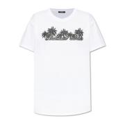 Balmain T-shirt med logotyp White, Dam