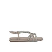 Alma EN Pena Platt sandal med korsrem Gray, Dam