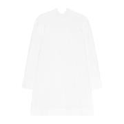 Ganni Vit Bomull Skjortklänning White, Dam
