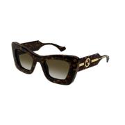Gucci Stiliga solglasögon i Havana Brown Brown, Dam
