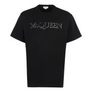Alexander McQueen Bomullslogo T-shirt Black, Herr