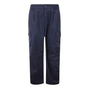 Carhartt Wip Mörkblå Cargo Byxor med Veck Blue, Herr