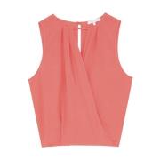 Patrizia Pepe TOP Essential crossover top Pink, Dam