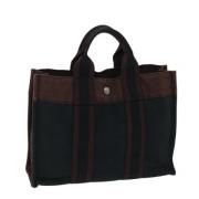 Hermès Vintage Pre-owned Canvas totevskor Black, Dam