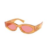 Miu Miu Stiliga Rosa Lins Solglasögon Pink, Unisex