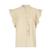 Modström Volang Beige Holiday Top Beige, Dam