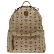 MCM Pre-owned Pre-owned Canvas ryggsckar Beige, Dam