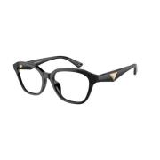 Emporio Armani Svart Ram Stiliga Glasögon Black, Unisex