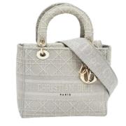 Dior Vintage Pre-owned Canvas totevskor Gray, Dam