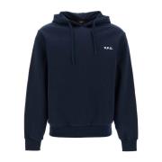 A.p.c. Flocked Hoodie Blue, Herr