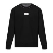 MM6 Maison Margiela Tröja med Logo Patch Black, Herr