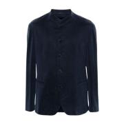 Giorgio Armani Blå Navy Slim Fit Jacka Blue, Herr