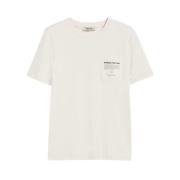 Max Mara Jersey Interlock Kortärmad Ficka T-shirt White, Dam
