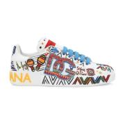 Dolce & Gabbana MultiColour Grafiskt Tryck Sneakers Multicolor, Dam