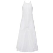 Sportmax Vit Midi Klänning Cactus White, Dam