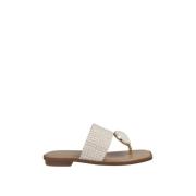 Noa Harmon Färgglad Raffia Platt Sandal Margot Multicolor, Dam